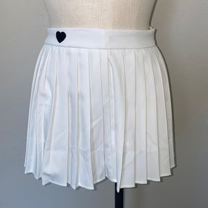 White tennis skirt